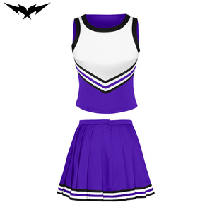 Uniformes de Porristas Ligeros de Color Sólido con Impresión por Sublimación, Personaliza Tus Propios Uniformes de Porristas, Tops Cortos y Faldas - Product Image 1