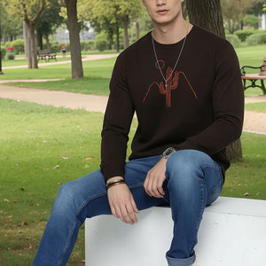 เสื้อสเวตเชิ้ตผู้ชายพรีเมียมสำหรับฤดูหนาว ขายส่ง คุณภาพสูง ผลิตตามสั่ง ทันสมัย สวมใส่สบาย ผ้าฝ้ายดิจิตอล 100% เป็นมิตรกับสิ่งแวดล้อม - Product Image 3