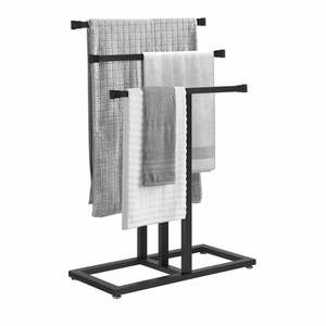Toallero Moderno para Baño, Soporte de Suelo Negro Mate para Hogar y Hoteles, Organizador Minimalista para Secado - Product Image 2