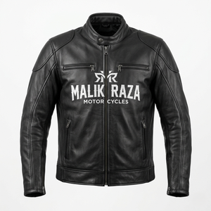 เสื้อแจ็คเก็ตมอเตอร์ไซค์หนังวัวแท้ทรงเข้ารูป - Product Image 5