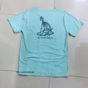 Comber hommes grande taille 100% coton tricoté T-Shirt moyen Gsm col rond avant respirant Pigment impression à manches courtes lâche - Product Image 6