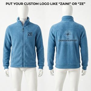 Chaqueta de Forro Polar Premium para Hombre, 320 GSM, Suave y Cálida, con Cierre Completo, Bordado Personalizado, Impresión en Serigrafía, Transferencia Térmica DTF, Logotipo OEM - Product Image 1