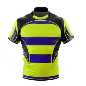 Ensemble de maillots de rugby respirants, à séchage rapide, anti-humidité, 100 % polyester, personnalisables par sublimation, écologiques, pour équipe. - Product Image 5