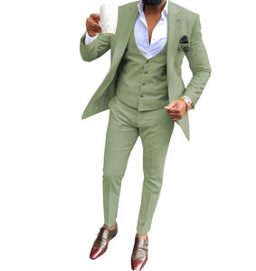 ชุดสูทผู้ชายสามชิ้นทรงเข้ารูป แบรนด์ WARPRO INDUSTRY รุ่น MTM Fit Bespoke ปกบาก กระดุมแถวเดียว ผ้าขนสัตว์ ทรงสลิมทันสมัย เหมาะสำหรับธุรกิจ พร้อมกางเกงจีบ - Product Image 3