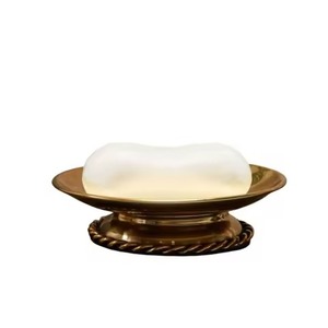 <b>Post</b> Modern Style Brass Soap Dish For Home Hotel Bathroom Washbasin Top Standing Decorative Use Soap Dish & <b>Holder</b> For Hygiene - Product Image 1
