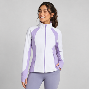 Veste softshell personnalisée pour femme, performance optimale, fermeture éclair intégrale, col montant, coupe ajustée, extensible, respirante, imperméable, écologique, vêtements de sport - Product Image 5