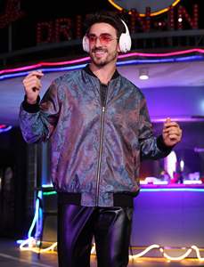 Vestes en satin de soie tendance, vente en gros, vestes en satin personnalisées avec logo, couleur unie, veste en satin pour homme - Product Image 3