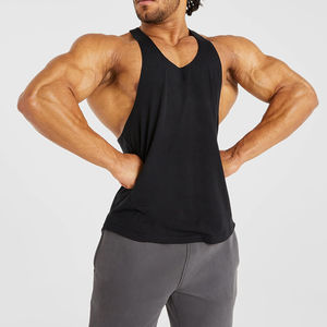 Débardeurs de sport pour hommes 100% coton respirant à séchage rapide personnalisables de haute qualité sans manches pour musculation et entraînement - Product Image 1