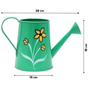Turquoise Metal Watering Can with Bird and Flower Design for Gardening Use Leak Proof <b>Decorative</b> Watering Can - Product Image 5