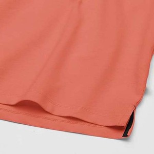 เสื้อโปโลแขนสั้นสีทึบสำหรับผู้ชาย ผ้าถักลำลอง สีส้ม สตรีทแวร์ฤดูร้อน - Product Image 3