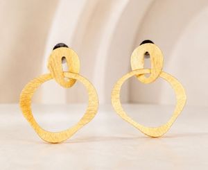 SOUMYA CREATIONS Pendientes de Aro Geométricos de Latón Chapado en Oro, Joyería de Moda Unisex, Estilo Étnico, Rústico, Yoga, Hippie, Gitano, Bonitos - Product Image 6