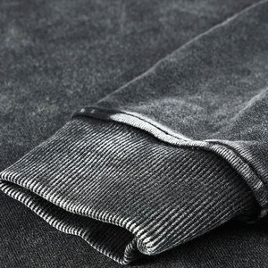 Sudaderas con capucha de algodón lavado, estilo moderno urbano, desgastado, para uso diario, con efecto acid wash. - Product Image 5