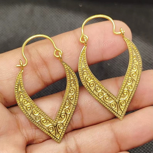 Pendientes Colgantes de Latón Chapado en Oro, Modernos y de Moda, Joyería de Fantasía para Mujer, Personalizables para Bodas y Cumpleaños - Product Image 2