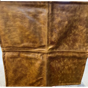 Brown PU Leather <b>Cushion</b> <b>Cover</b> Square Decorative Pillow <b>Cover</b> Washable Removable <b>Cover</b> for Sofa Bed Home - Product Image 4