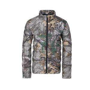 Veste de chasse imperméable à capuche coupe-vent en polyester à manches longues, personnalisable, unisexe, imprimé camouflage animal, softshell - Product Image 4