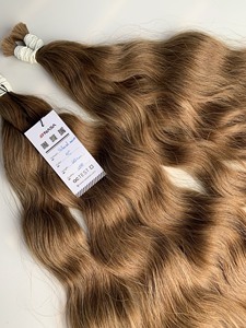 Precio al por mayor Extensiones de cabello a granel Cabello virgen Double Drown 100 gramos Colores oscuros 32 pulgadas - Product Image 6