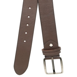 Cinturón Casual de Cuero Premium Marrón con Acabado Vegetal para Hombre, con Elegante Hebilla de Aleación de Zinc, Cinturón Casual de Negocios - Product Image 3