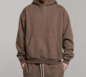 Ensemble de survêtement décontracté d'hiver avec logo personnalisé, pantalon de jogging droit et sweat à capuche, coupe-vent respirant uni pour la course - Product Image 4