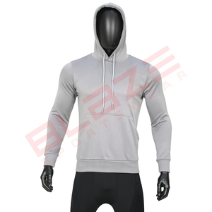 Premium 500gsm Heavyweight Zipper Hoodie Logo Personnalisé Brodé Poche Kangourou Coupe Surdimensionnée 100% Coton Plaine Teint Hoodies - Product Image 2