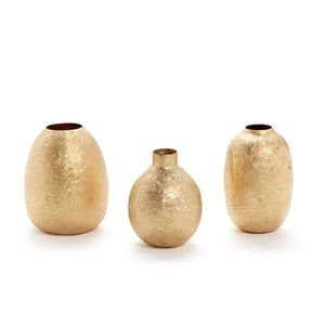 Juego de Jarrones Modernos Hechos a Mano con Acabado Dorado Craquelado, Adornos Decorativos para el Hogar - Product Image 1