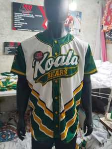 Camiseta de Béisbol Koala Bears para Hombre, Manga Corta, Estampado Sublimado, Transpirable, 100% Poliéster, Secado Rápido, Corte Regular, para Todas las Temporadas - Product Image 4