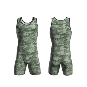 <b>Men's</b> Quick Dry Striped 100% Polyester Fitted Wrestling <b>Bodysuit</b> Breathable Stretch Digital Print In-Stock Custom Made High <b>men</b> - Product Image 4