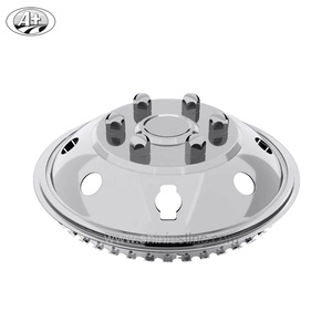 Cubiertas de rueda de acero inoxidable de 16 pulgadas, accesorio a presión para camiones y autobuses americanos - Product Image 1