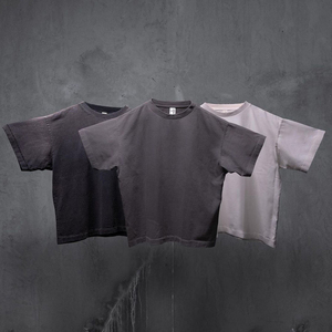 เสื้อยืดผู้ชายคุณภาพสูงสั่งทำพิเศษ ผ้าฝ้าย 100% 280gsm ล้างสีแบบแอซิดวอช ทรงดิสเทรส แขนเสื้อแบบวาฟเฟิล - Product Image 4
