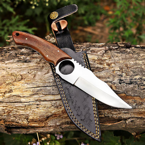Couteau tactique de camping fait main en acier inoxydable de qualité industrielle avec poignée en bois de rose, modèle Drop Point, par UA Supplies - Product Image 3
