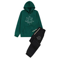 Erkek Slim Fit Nefes Alabilen Çevre Dostu %100 Polyester Günlük Kapüşonlu Sweatshirt ve Eşofman Altı Takımı