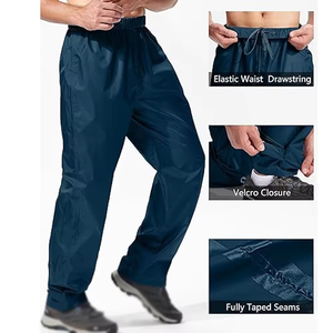 Pantalon coupe-vent réfléchissant pour homme, en nylon imperméable, léger, fabriqué au Pakistan - Product Image 2