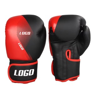 Gants de boxe en cuir artificiel PU personnalisables de qualité supérieure, rembourrage épais, fermeture à boucle et crochets pour l'entraînement, le sparring, la compétition en salle de sport - Product Image 1