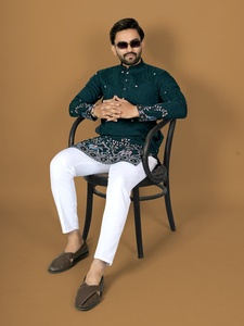 Elegant Embroidery <b>Silk</b> Straight <b>Kurta</b> for Party Wedding & Diwali - Product Image 2
