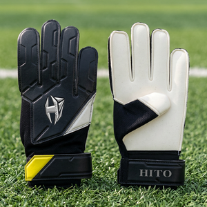 Gants de gardien de but personnalisés de haute qualité, en gros, avec paume avant en latex allemand et dos de la main gaufré à coupe négative - Product Image 3