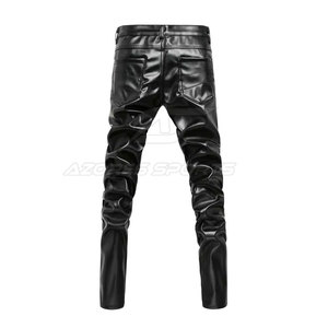 กางเกงหนังทรงตรงผู้ชาย น้ำหนักเบา สีเข้ม ทรงเข้ารูป แฟชั่นลำลอง ระบายอากาศได้ดี เป็นมิตรกับสิ่งแวดล้อม - Product Image 2