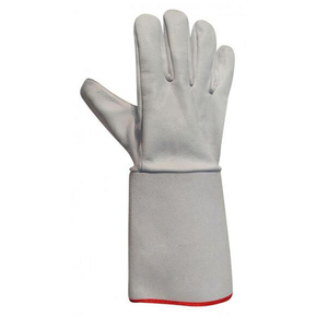 Gants de protection de travail en cuir de chèvre et croûte de vache, résistants à la chaleur et à l'abrasion, 14 pouces, pour soudage TIG/MIG, protection industrielle EPI - Product Image 2