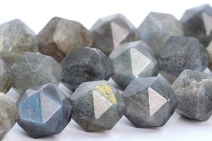 Perles de Labradorite Grise 10MM, Taille Étoile Facettée, Naturelles Authentiques de Madagascar, Fil Complet, Lot en Vrac - Product Image 3