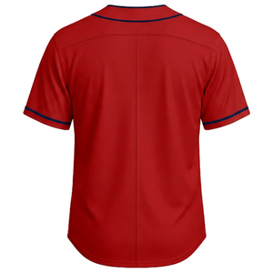 Maillot de baseball bicolore 100 % polyester personnalisé OEM/ODM pour homme, respirant, avec logo personnalisé, coupe athlétique - Product Image 5