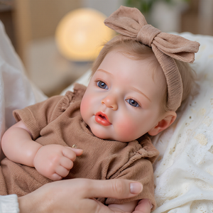 Muñecas Bebés <span class=keywords><strong>Reborn</strong></span> de Silicona de 16 Pulgadas, Modelo Ethan, Niña Pequeña, Cuerpo de Silicona Platino, <span class=keywords><strong>Ojos</strong></span> <span class=keywords><strong>Abiertos</strong></span> - Product Image 5