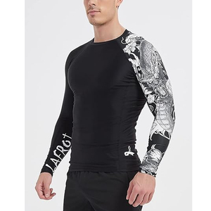 Custom Clothing Rush Guard Sun Protection Clothing Men <b>Compression</b> <b>Shirt</b> Rashguard Men Rash Vests Rash Guard Best Rash Guards - Product Image 2
