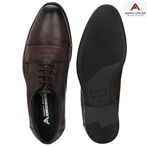 Chaussures habillées Oxford en cuir véritable pour hommes, respirantes, élégantes, à bout pointu, à lacets, pour le bureau, les mariages et toutes occasions - Product Image 6