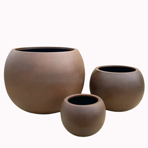 Macetas AURORA de Poliresina, Juego de Macetas Ecológicas para Jardín Exterior con Orificios de Drenaje, Ligeras y Duraderas para un Estilo Moderno - Product Image 1