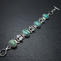 Bracelet en turquoise tibétaine bleue naturelle, argent sterling 925 massif, fait main, élégant, bijoux en pierres précieuses pour femmes