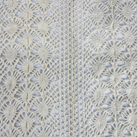 Chemin de table WUJI en coton 100% de haute qualité, motif géométrique moderne, bord à franges, design ajouré tricoté, 119,5x13 pouces, pour salon et fêtes