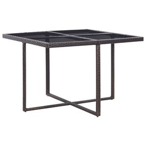 Ensemble de salle à manger d'extérieur en acier marron 9 pièces avec housses amovibles, ensembles de jardin - Product Image 5