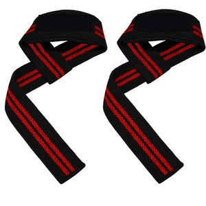 Sangles de levage professionnelles personnalisées, antidérapantes, robustes, en coton, confortables et réglables pour la musculation - Product Image 1