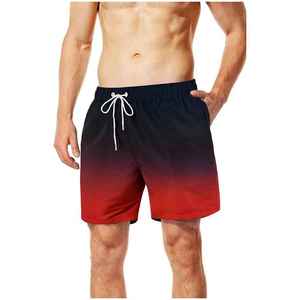 Shorts de bain dégradés pour hommes, séchage rapide, taille élastique, vêtements de plage, fournisseur en gros de maillots de bain personnalisés - Product Image 1