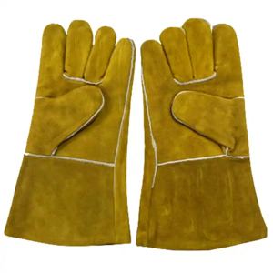 Cowhide Split Leather Welders Gloves ANSI 1 <b>Fire</b>-Resistant Spark Protective Construction for Industrial Welding Hand Protection - Product Image 6