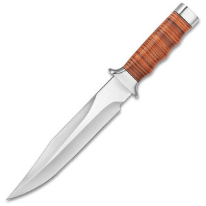 Cuchillo Bowie de Acero Inoxidable con Mango Resistente, Hoja Fija, Estilo para Exteriores, Herramienta Utilitaria para Camping y Caza - Product Image 1