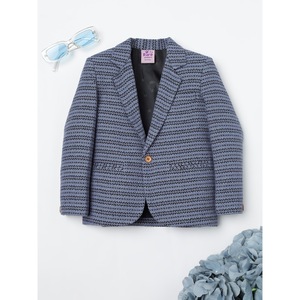 เสื้อเบลเซอร์ลายทางสีน้ำเงินสำหรับเด็กผู้ชาย - Product Image 4